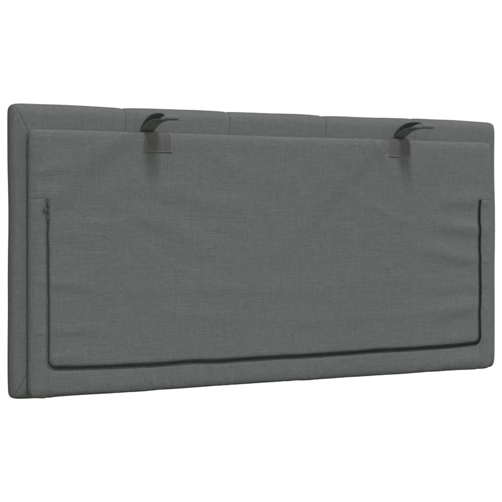 Hoofdbordkussen "Hanko" 100 cm stof donkergrijs is nu te koop bij PeponiXL, paradijselijk wonen!