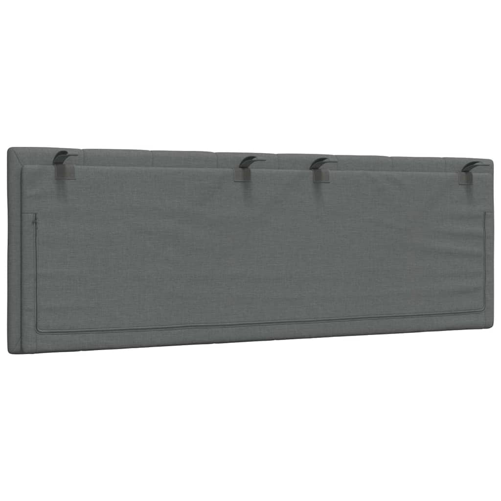 Hoofdbordkussen "Hanko" 120 cm stof grijs is nu te koop bij PeponiXL, paradijselijk wonen!