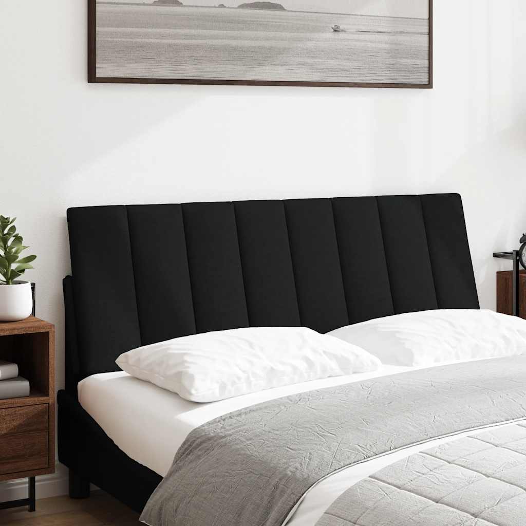 Hoofdbordkussen "Hanko" 140 cm stof zwart is nu te koop bij PeponiXL, paradijselijk wonen!