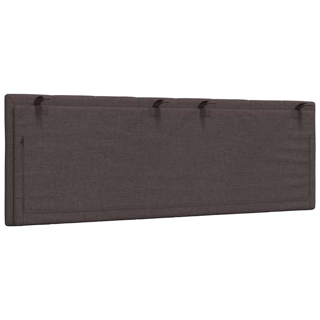 Hoofdbordkussen "Hanko" 140 cm stof donkerbruin