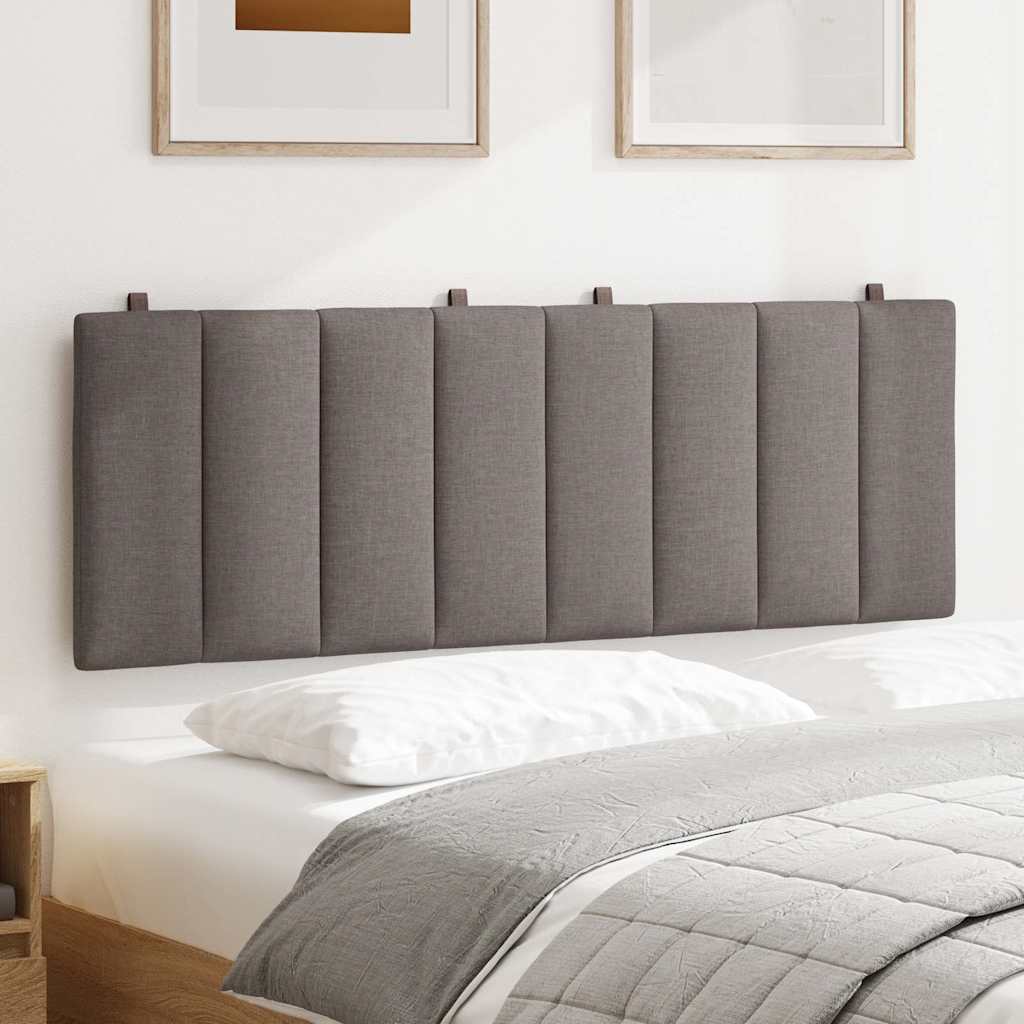 Hoofdbordkussen "Hanko" 140 cm stof taupe