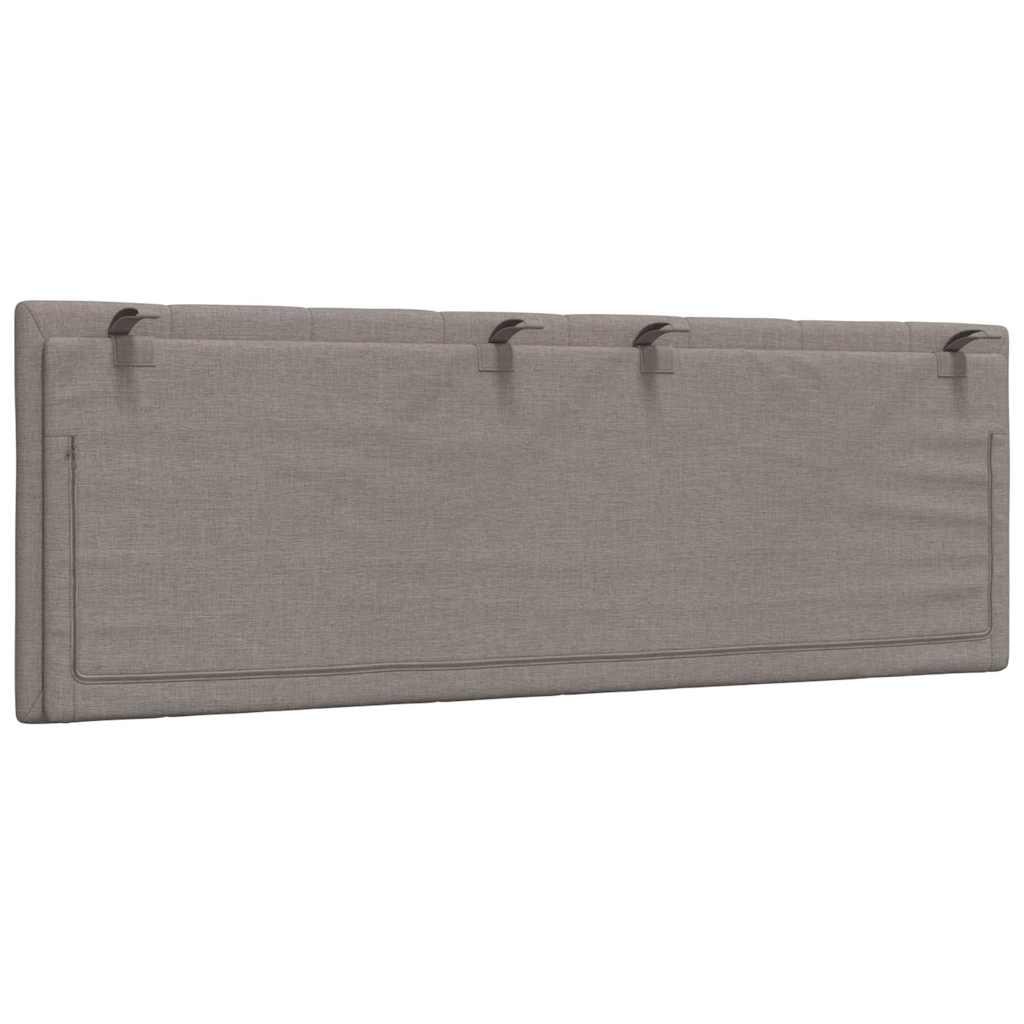 Hoofdbordkussen "Hanko" 140 cm stof taupe