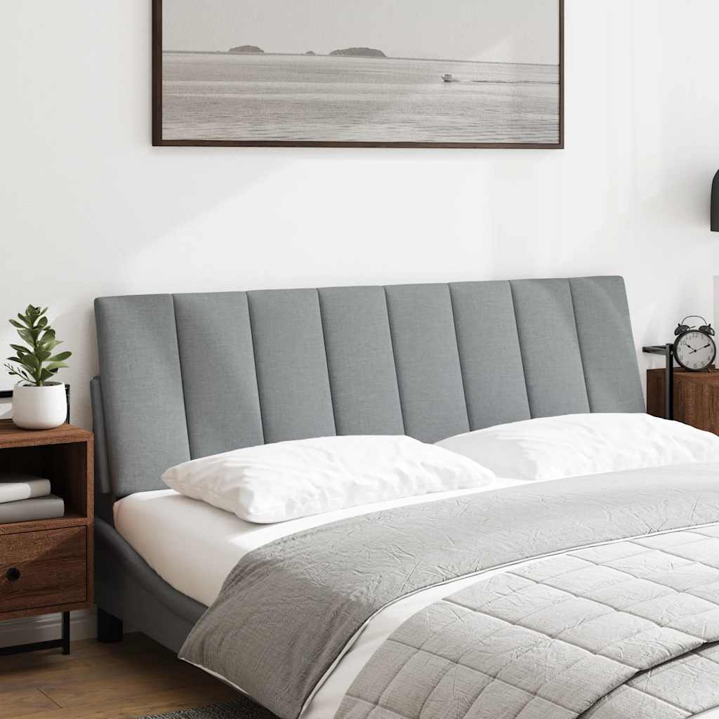 Hoofdbordkussen "Hanko" 160 cm stof lichtgrijs is nu te koop bij PeponiXL, paradijselijk wonen!