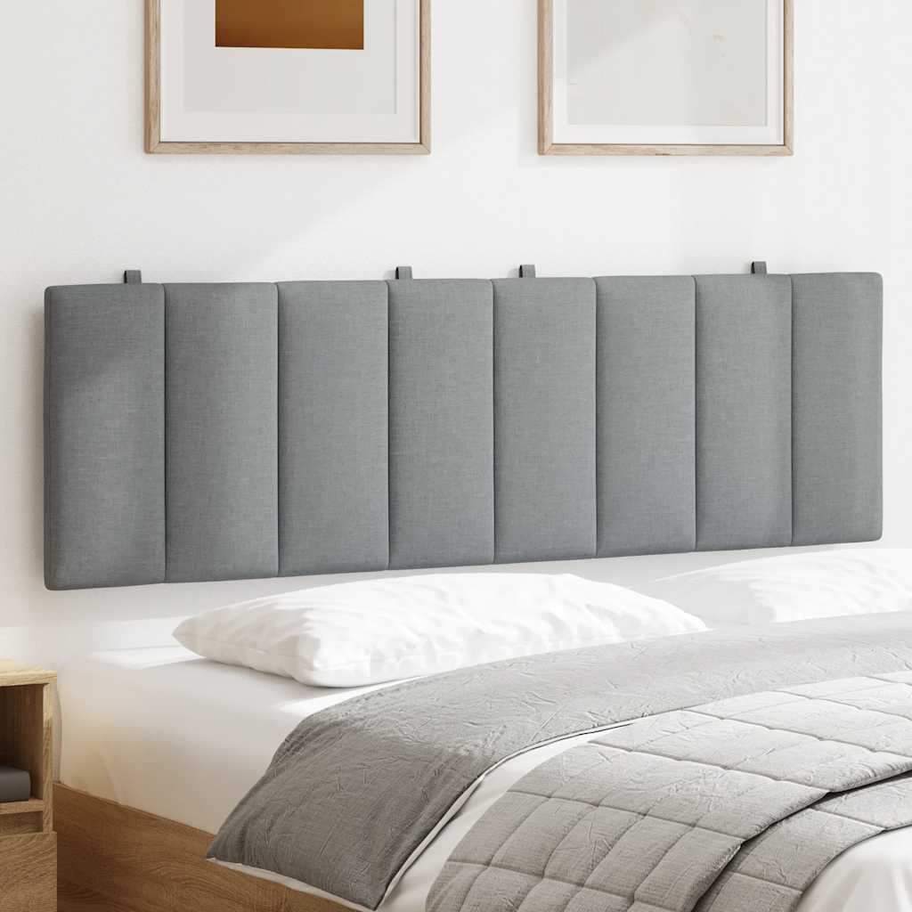 Hoofdbordkussen "Hanko" 160 cm stof lichtgrijs is nu te koop bij PeponiXL, paradijselijk wonen!
