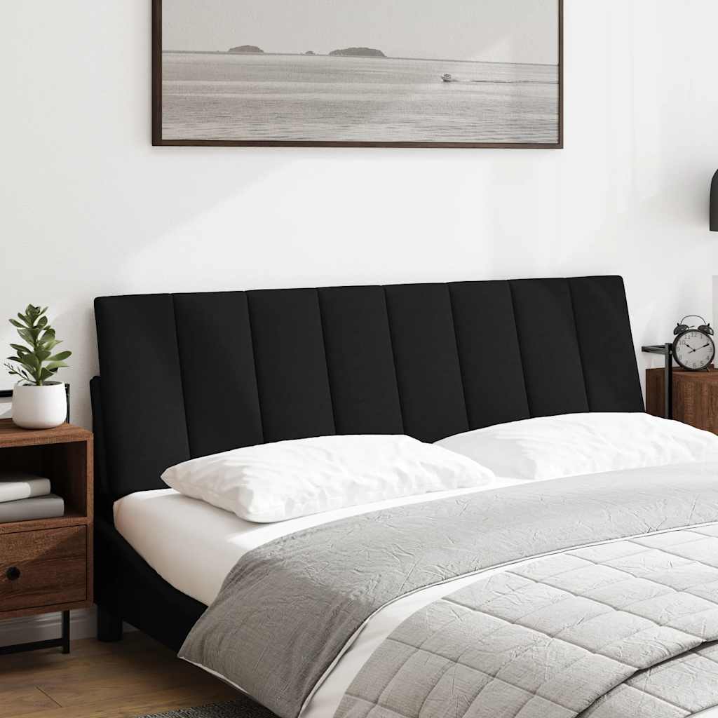 Hoofdbordkussen "Hanko" 160 cm stof zwart is nu te koop bij PeponiXL, paradijselijk wonen!