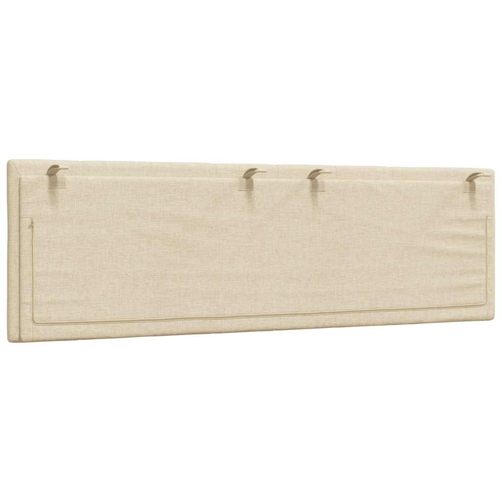 Hoofdbordkussen "Hanko" 160 cm stof crèmekleurig is nu te koop bij PeponiXL, paradijselijk wonen!