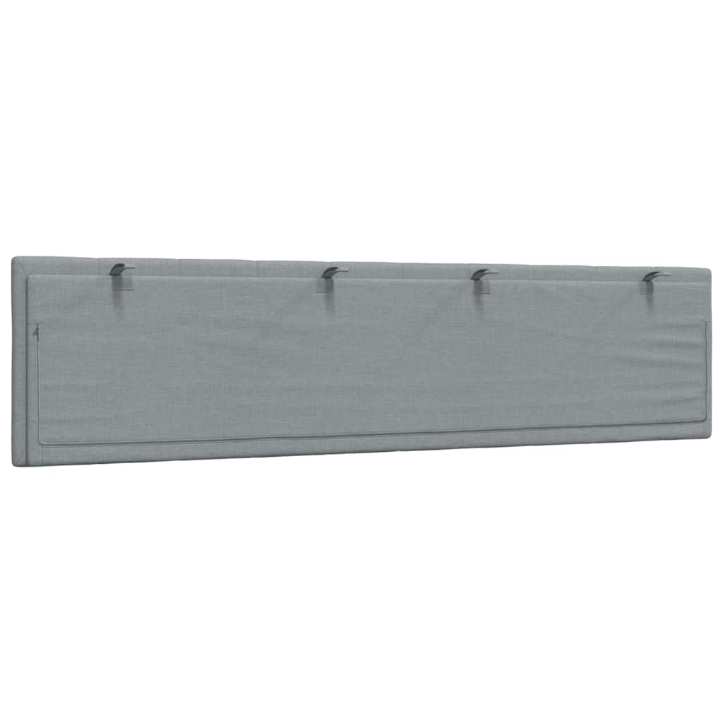 Hoofdbordkussen "Hanko" 200 cm stof lichtgrijs is nu te koop bij PeponiXL, paradijselijk wonen!