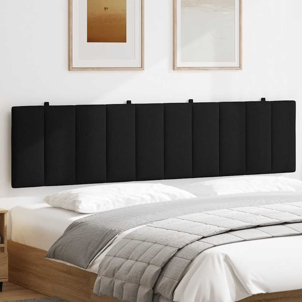 Hoofdbordkussen "Hanko" 200 cm stof zwart is nu te koop bij PeponiXL, paradijselijk wonen!