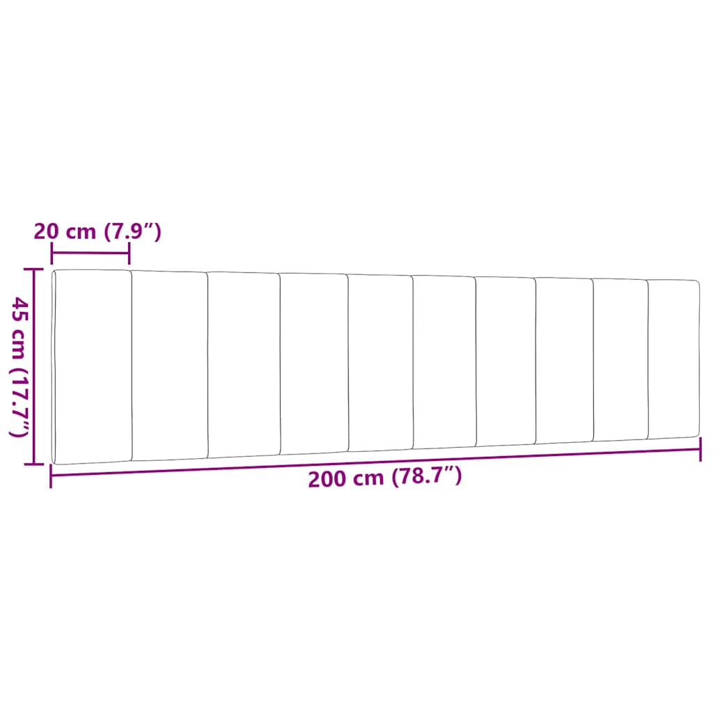 Hoofdbordkussen "Hanko" 200 cm stof zwart is nu te koop bij PeponiXL, paradijselijk wonen!