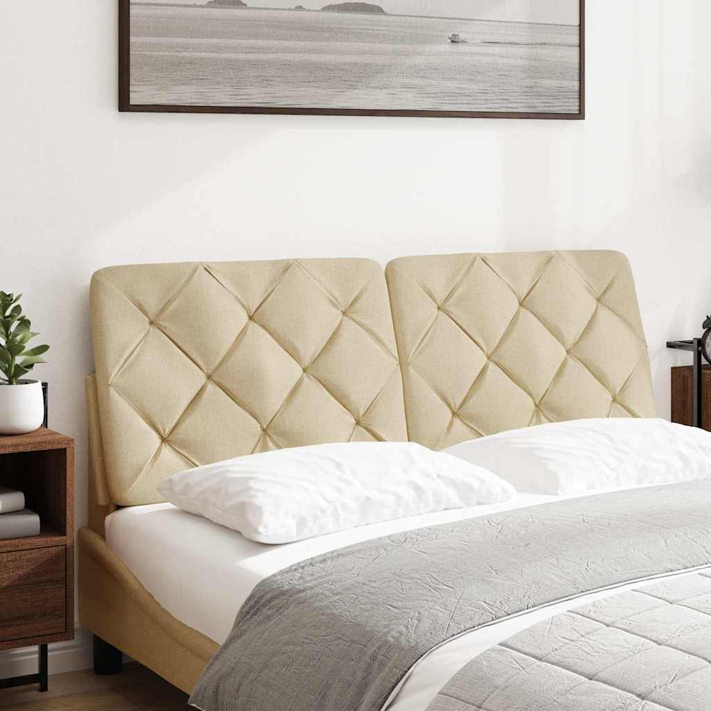 Hoofdbordkussen 120 cm stof crèmekleurig is nu te koop bij PeponiXL, paradijselijk wonen!
