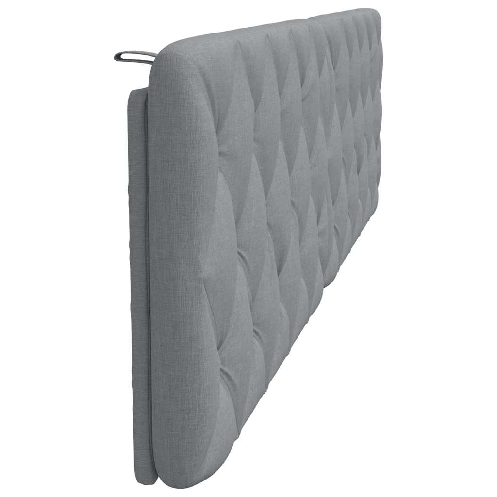 Hoofdbordkussen 200 cm stof lichtgrijs is nu te koop bij PeponiXL, paradijselijk wonen!