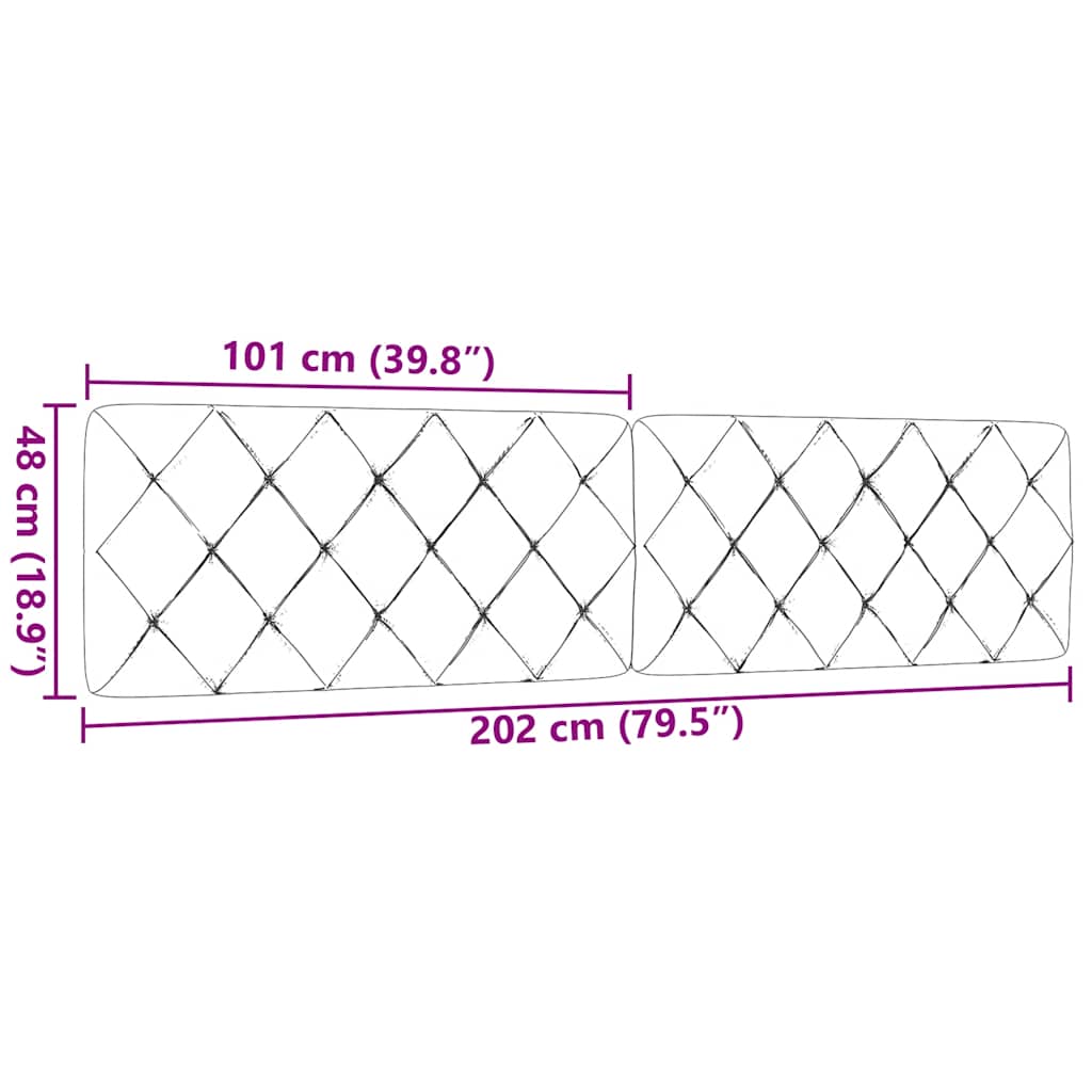 Hoofdbordkussen 200 cm stof lichtgrijs is nu te koop bij PeponiXL, paradijselijk wonen!
