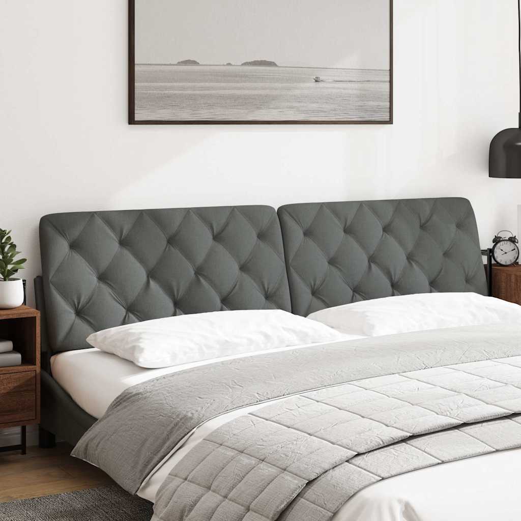 Hoofdbordkussen 200 cm stof donkergrijs is nu te koop bij PeponiXL, paradijselijk wonen!