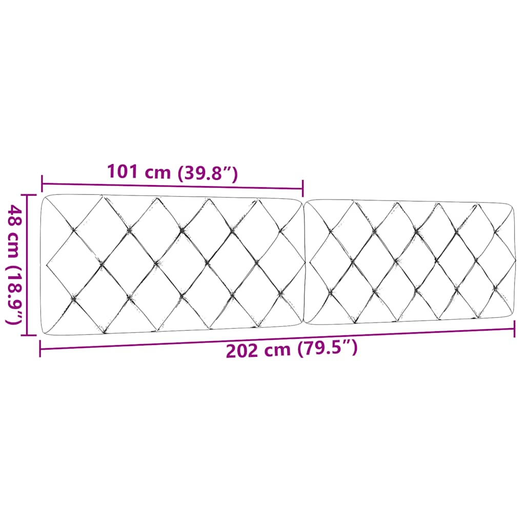 Hoofdbordkussen 200 cm stof donkergrijs is nu te koop bij PeponiXL, paradijselijk wonen!