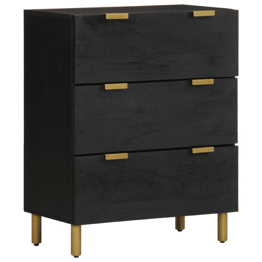 Dressoirs 2 st 60x33x75 cm bewerkt hout zwart is nu te koop bij PeponiXL, paradijselijk wonen!