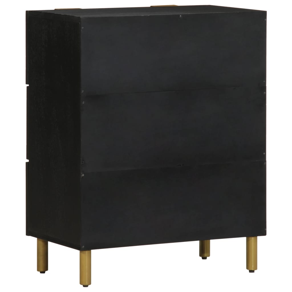 Dressoirs 2 st 60x33x75 cm bewerkt hout zwart is nu te koop bij PeponiXL, paradijselijk wonen!