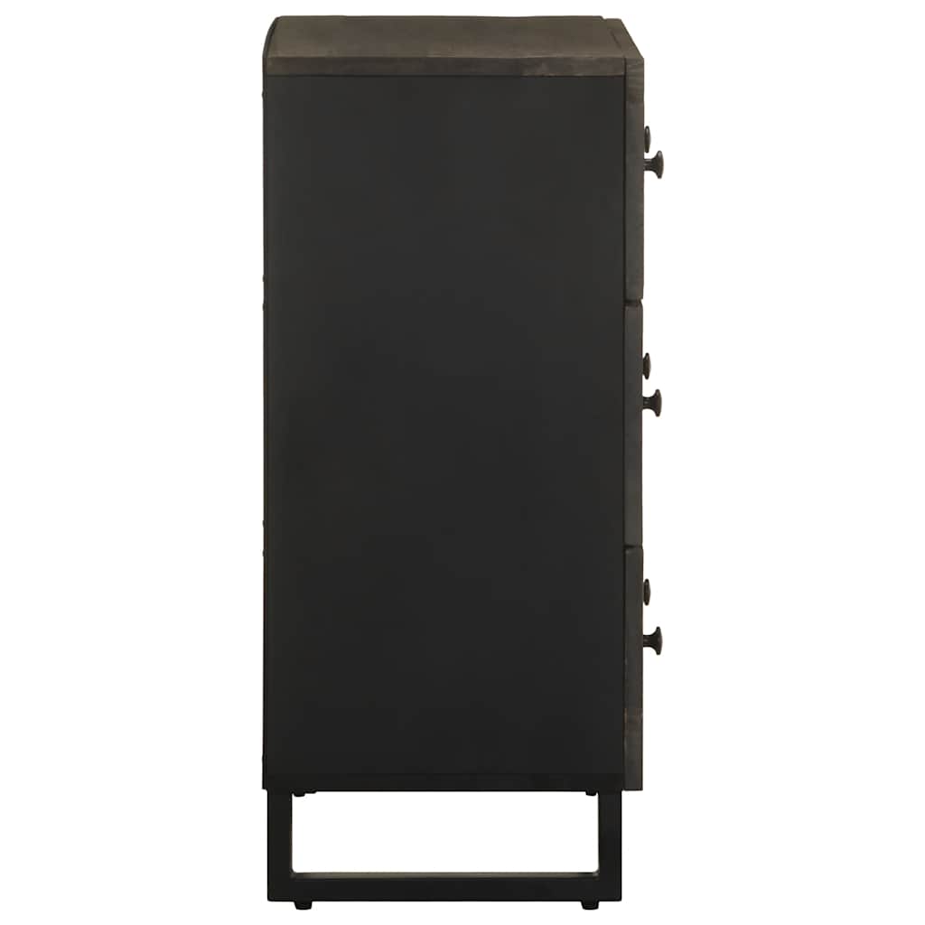 Dressoirs 2 st 60x33x75 cm massief mangohout zwart is nu te koop bij PeponiXL, paradijselijk wonen!