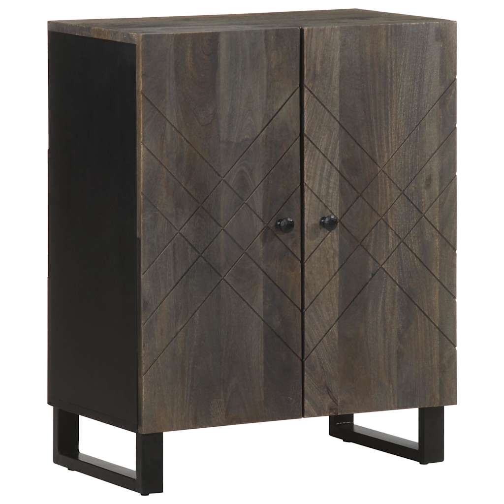 3-delige Dressoirs 60x33x75 cm massief mangohout zwart is nu te koop bij PeponiXL, paradijselijk wonen!