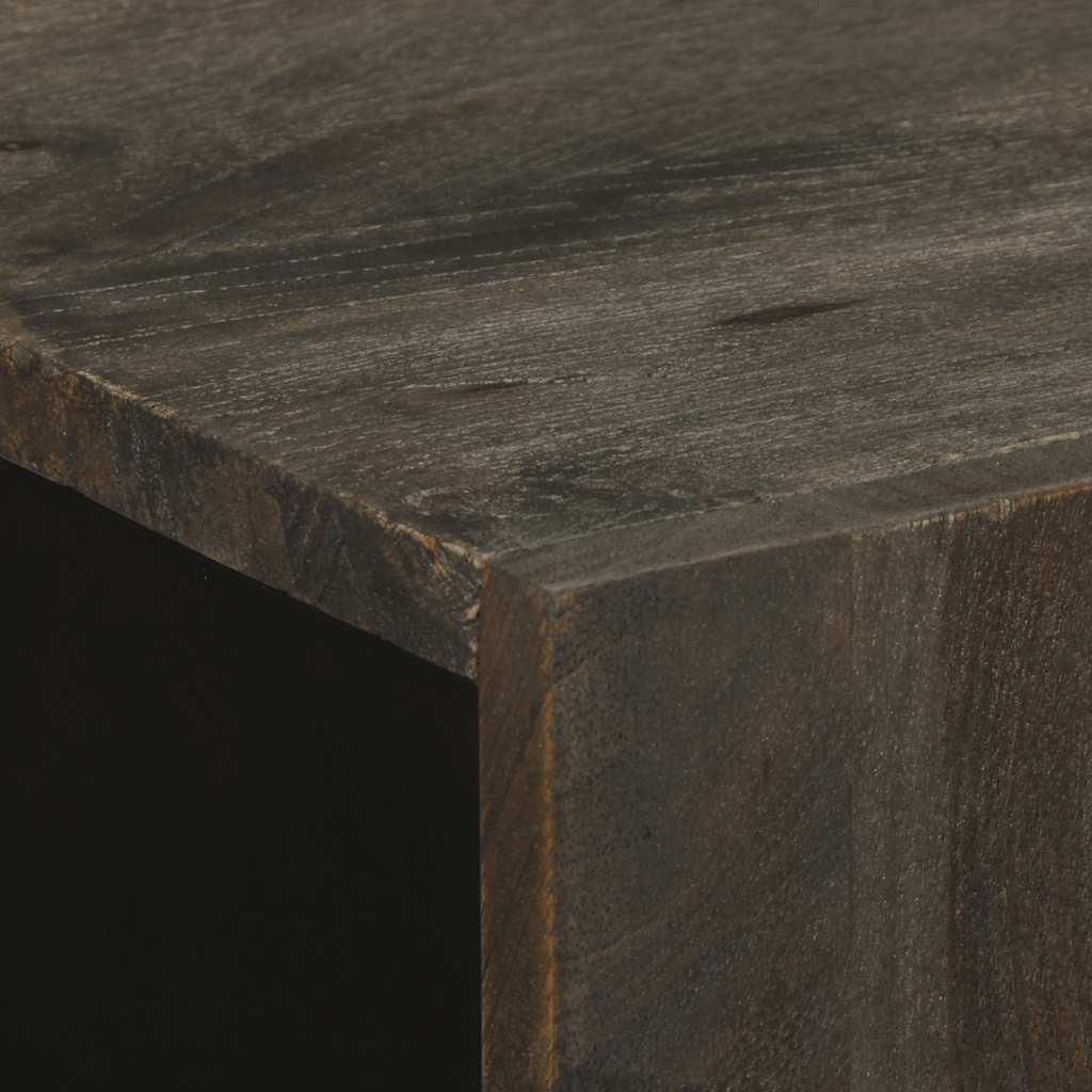3-delige Dressoirs 60x33x75 cm massief mangohout zwart is nu te koop bij PeponiXL, paradijselijk wonen!