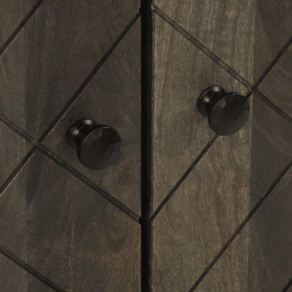 3-delige Dressoirs 60x33x75 cm massief mangohout zwart is nu te koop bij PeponiXL, paradijselijk wonen!