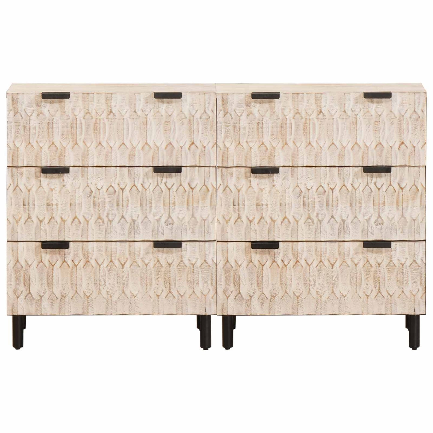 Dressoir 2 pcs Witte Was Afwerking 60 x 33 x 75 cm is nu te koop bij PeponiXL, paradijselijk wonen!