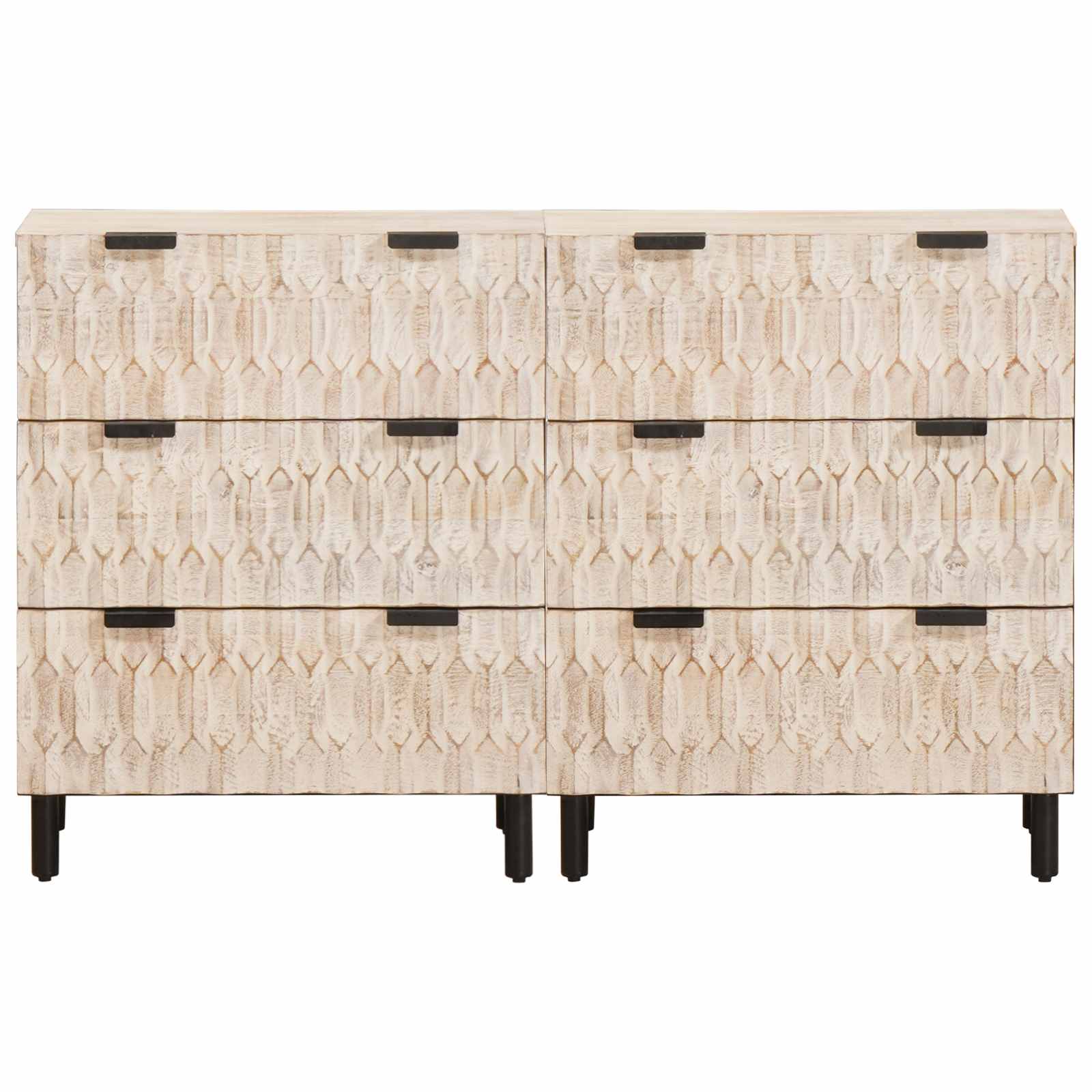 Dressoir 2 pcs Witte Was Afwerking 60 x 33 x 75 cm is nu te koop bij PeponiXL, paradijselijk wonen!
