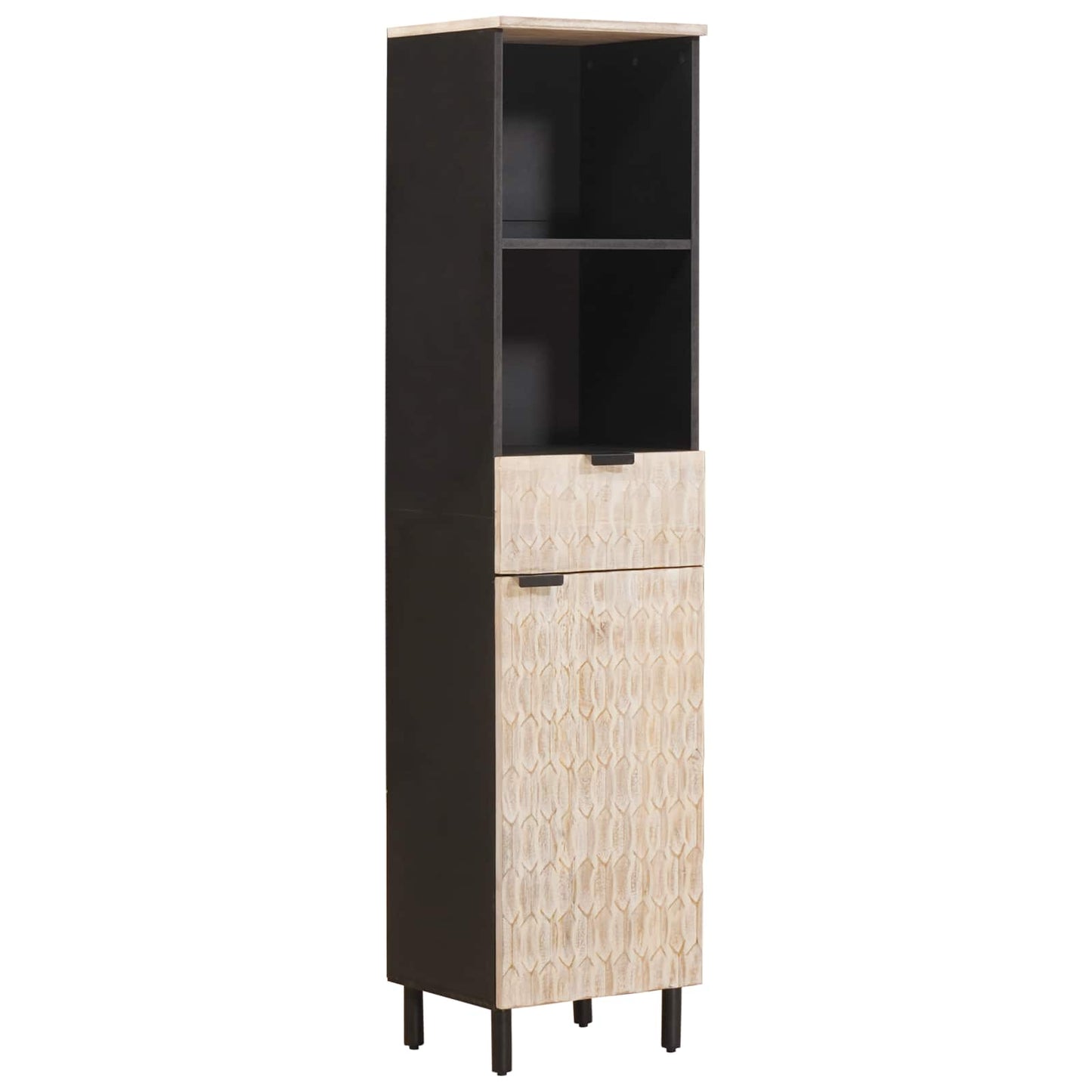 Badkamer Sets 4 pcs Witte Was Afwerking Massief Mango Hout is nu te koop bij PeponiXL, paradijselijk wonen!