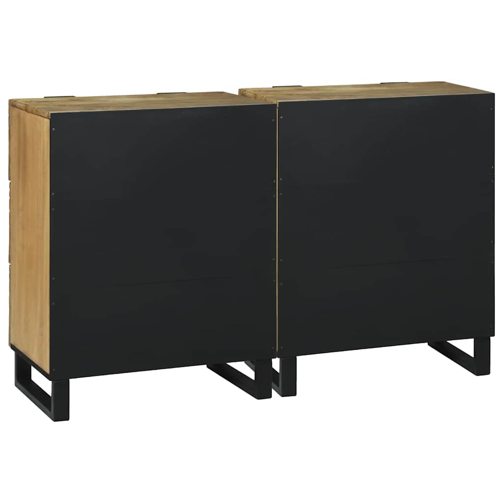 Dressoir set 2 pcs Naturel 60 x 33,5 x 75 cm Massief Mango Hout is nu te koop bij PeponiXL, paradijselijk wonen!