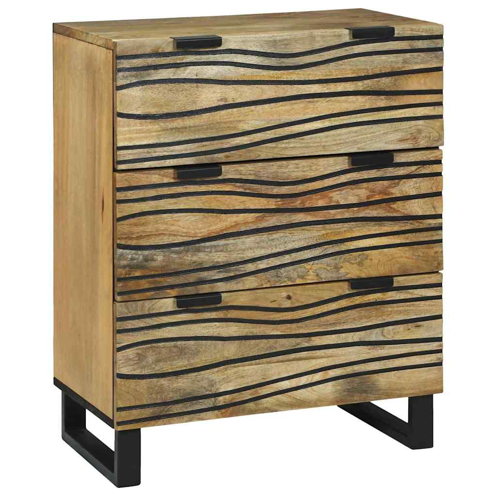 Badkamermeubelset met lade met plank 3 pcs Bruin Bewerkt hout is nu te koop bij PeponiXL, paradijselijk wonen!