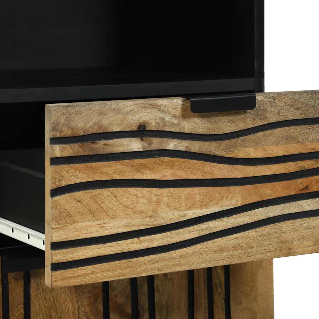 Badkamermeubelset met lade met plank 3 pcs Bruin Bewerkt hout is nu te koop bij PeponiXL, paradijselijk wonen!