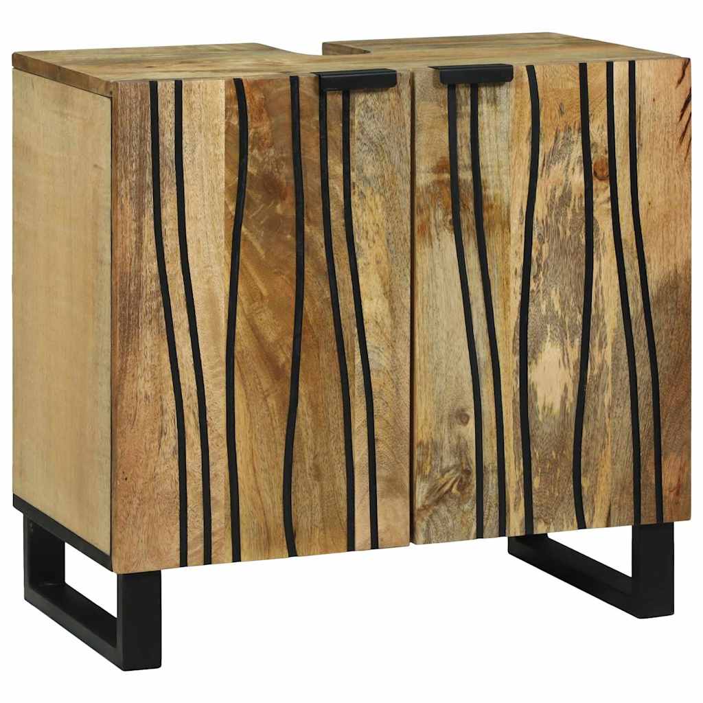 Badkamermeubelset met lade met plank 5 pcs Bruin Bewerkt hout is nu te koop bij PeponiXL, paradijselijk wonen!