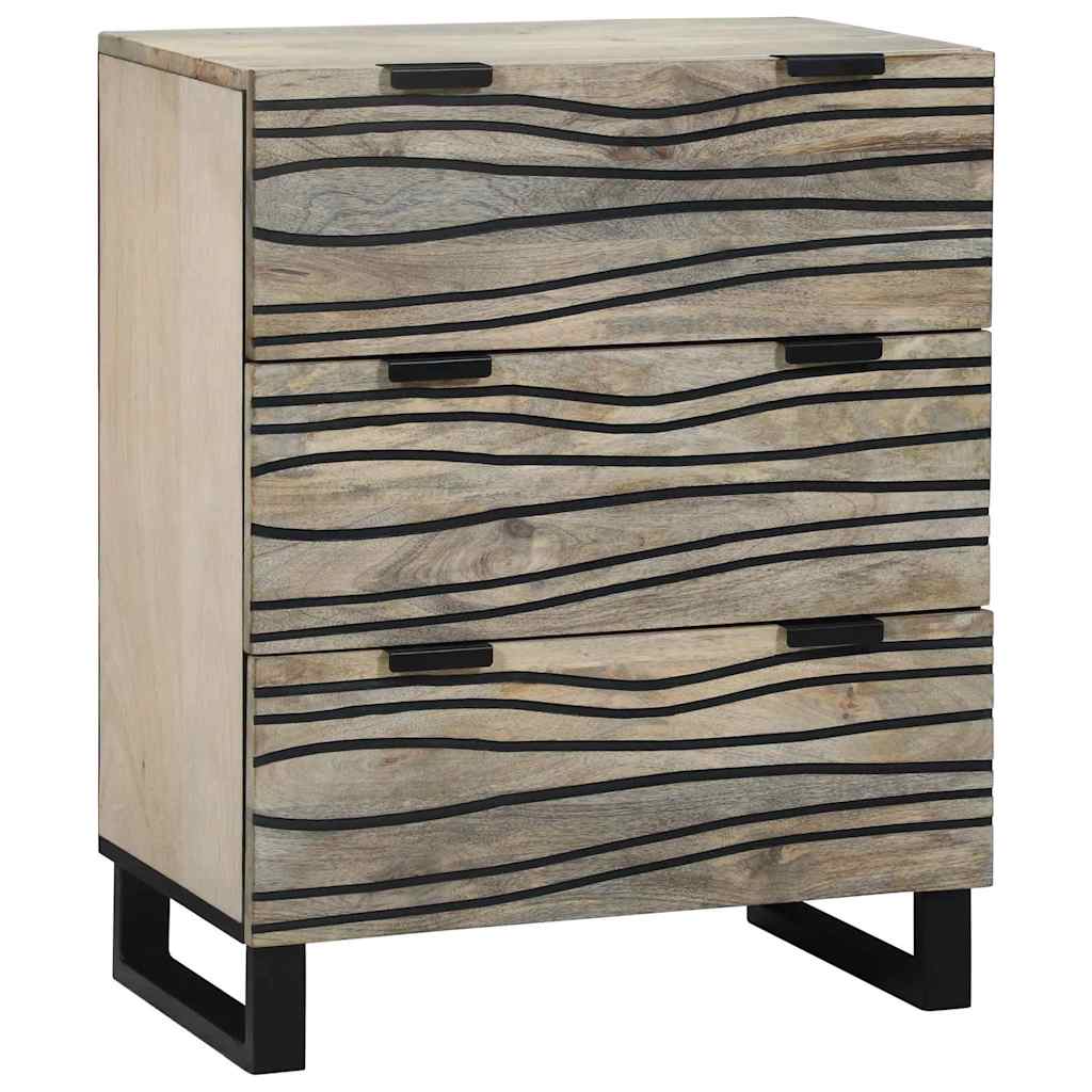 Dressoir set 2 pcs Wit 60 x 33,5 x 75 cm Massief Mango Hout is nu te koop bij PeponiXL, paradijselijk wonen!