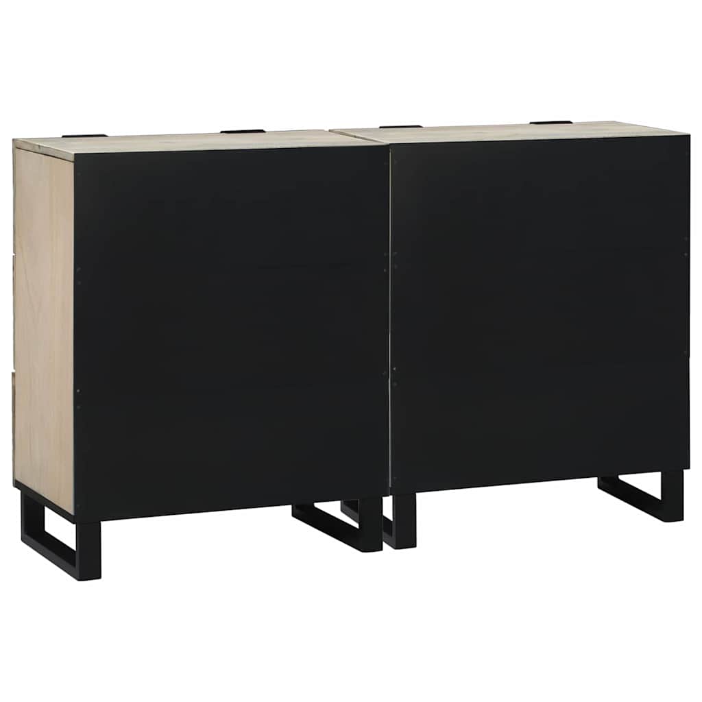 Dressoir set 2 pcs Wit 60 x 33,5 x 75 cm Massief Mango Hout is nu te koop bij PeponiXL, paradijselijk wonen!