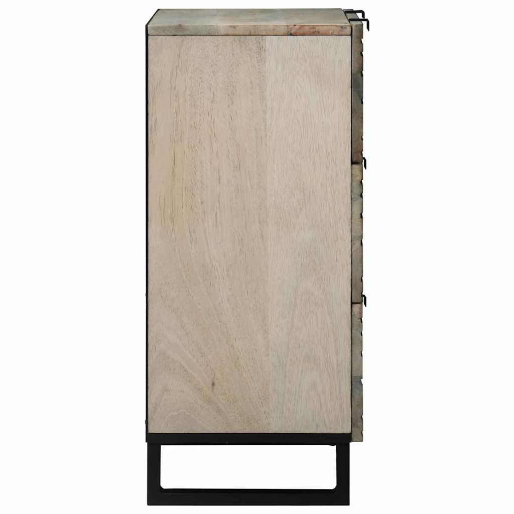 Dressoir set 2 pcs Wit 60 x 33,5 x 75 cm Massief Mango Hout is nu te koop bij PeponiXL, paradijselijk wonen!
