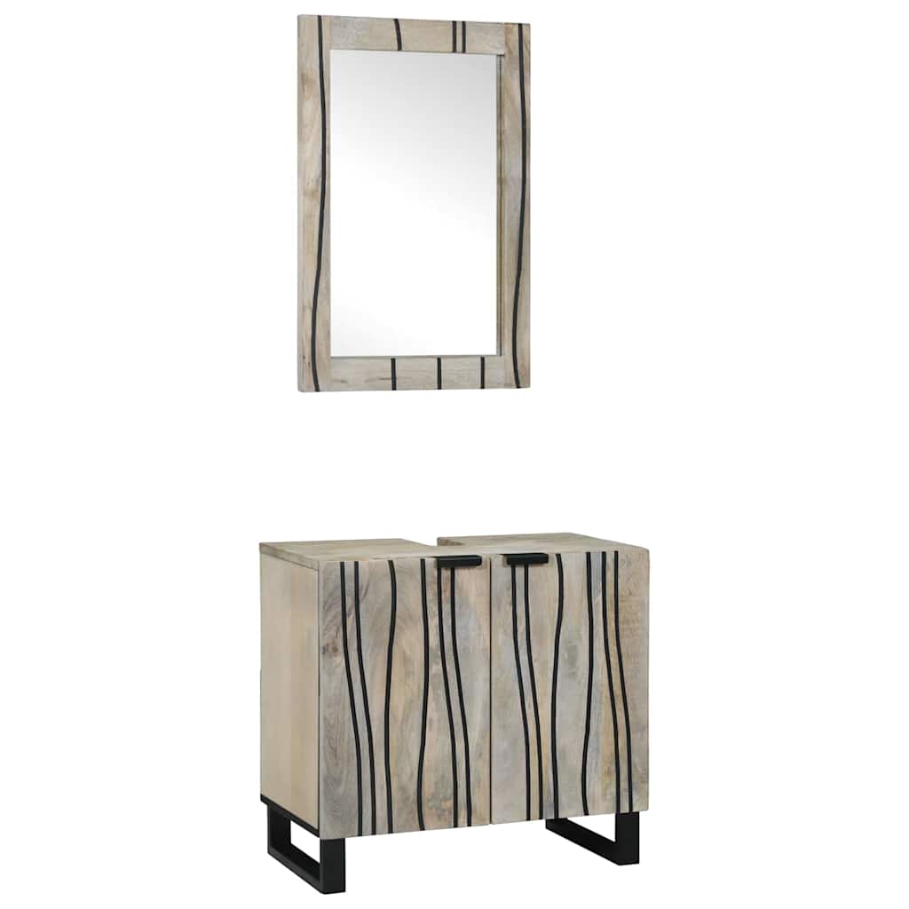 Badkamermeubelset met plank met opslag 2 pcs Wit Bewerkt hout is nu te koop bij PeponiXL, paradijselijk wonen!