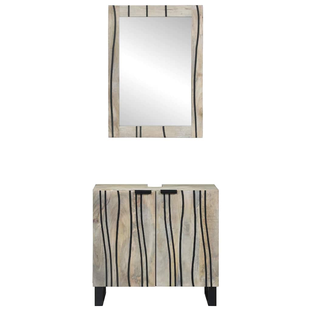 Badkamermeubelset met plank met opslag 2 pcs Wit Bewerkt hout is nu te koop bij PeponiXL, paradijselijk wonen!