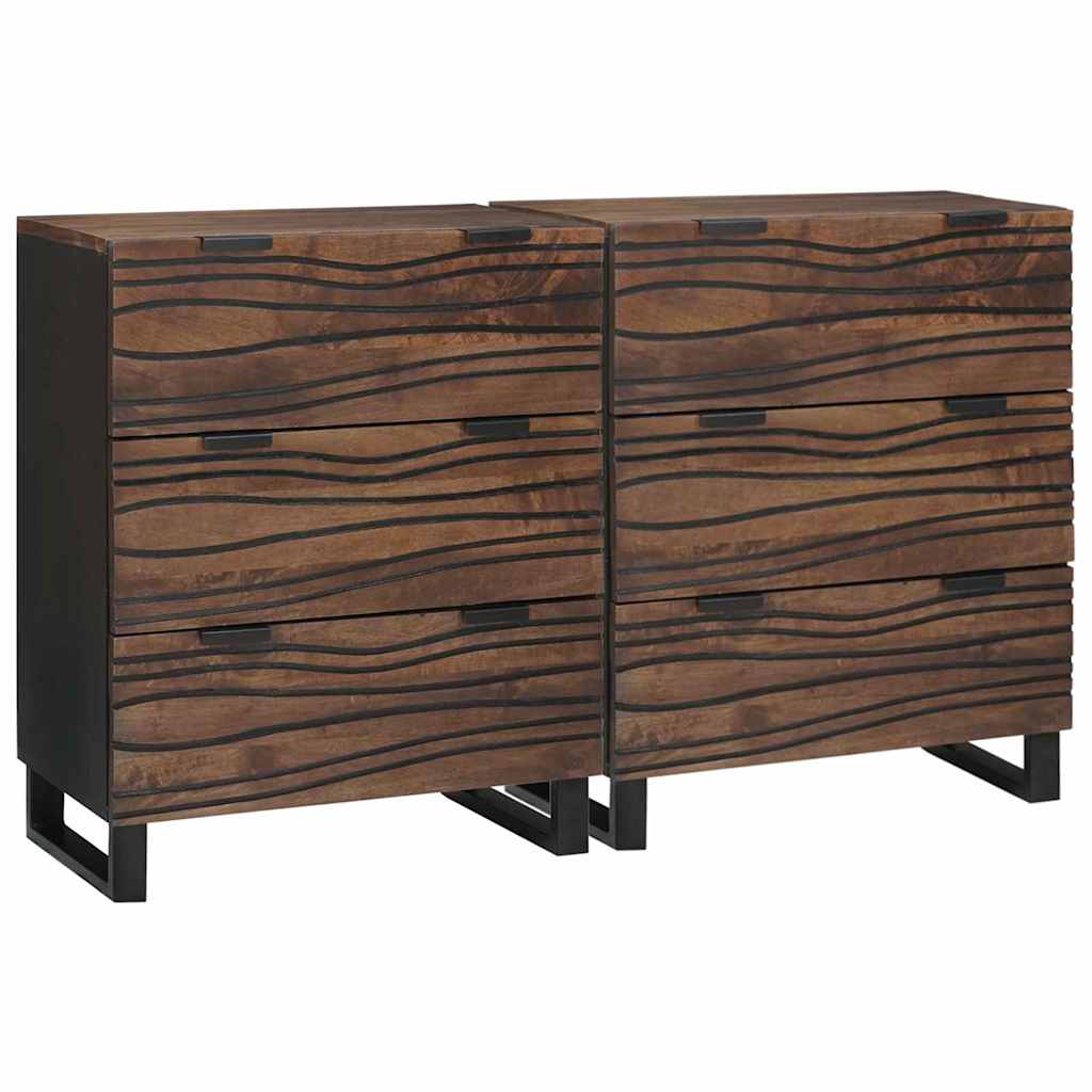 Dressoir set met lade 2 pcs Walnotenhout 60 x 33,5 x 75 cm is nu te koop bij PeponiXL, paradijselijk wonen!