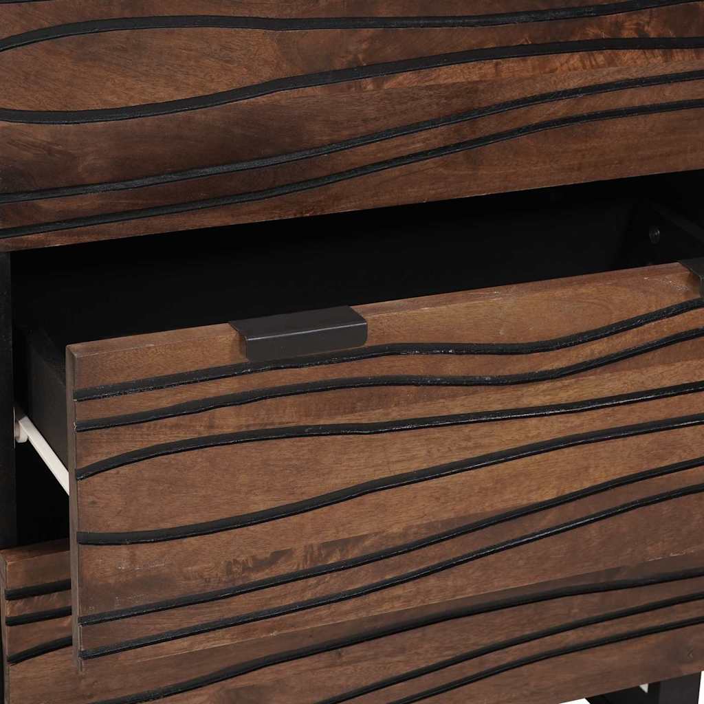 Badkamermeubelset met lade met plank 3 pcs Bruin Bewerkt hout is nu te koop bij PeponiXL, paradijselijk wonen!