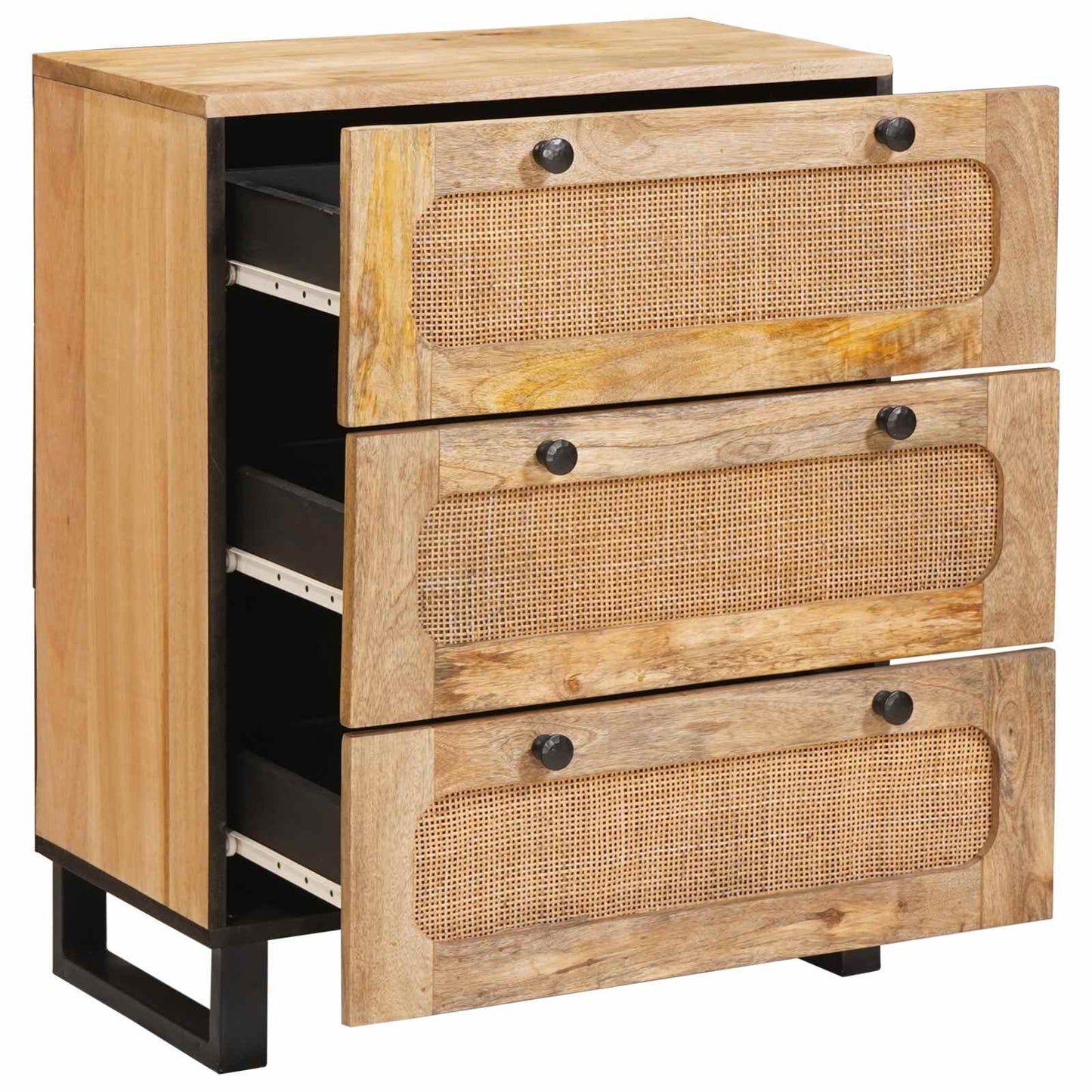 Dressoir 2 pcs Bruin 60 x 33 x 75 cm Massief Mango Hout is nu te koop bij PeponiXL, paradijselijk wonen!