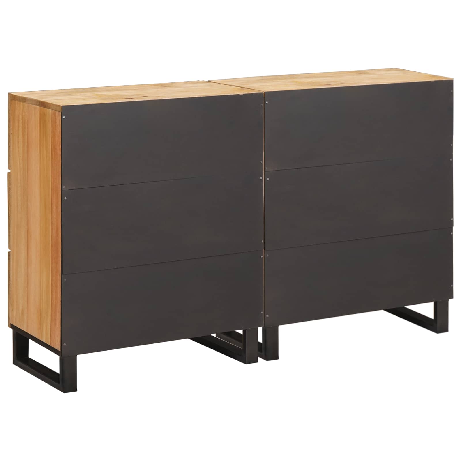 Dressoir 2 pcs Bruin 60 x 33 x 75 cm Massief Mango Hout is nu te koop bij PeponiXL, paradijselijk wonen!