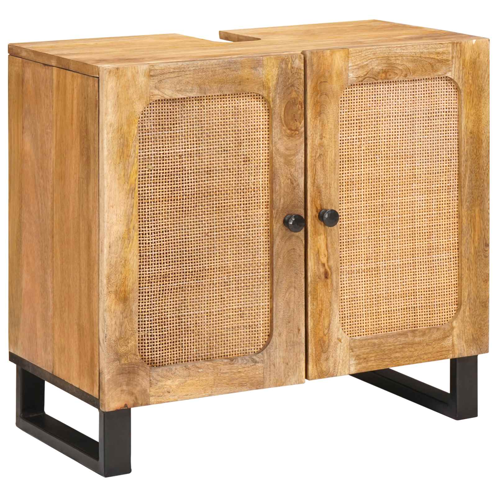 Badkamer Sets met lade 3 pcs Naturel Massief Mango Hout is nu te koop bij PeponiXL, paradijselijk wonen!