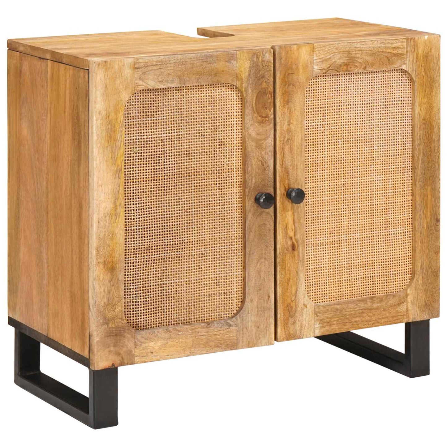 Badkamer Sets met lade met plank Naturel Massief Mango Hout is nu te koop bij PeponiXL, paradijselijk wonen!