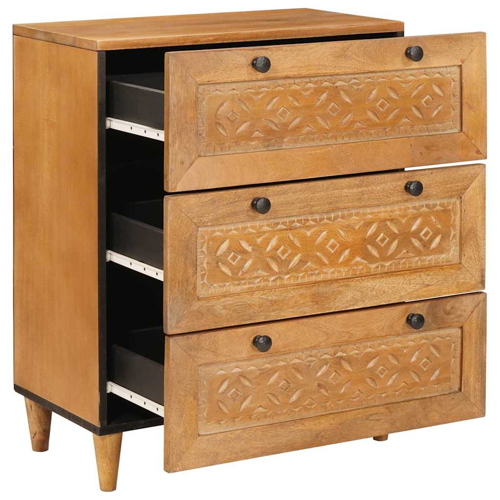 Dressoir 2 pcs Bruin 60 x 33 x 75 cm massief mangohout is nu te koop bij PeponiXL, paradijselijk wonen!