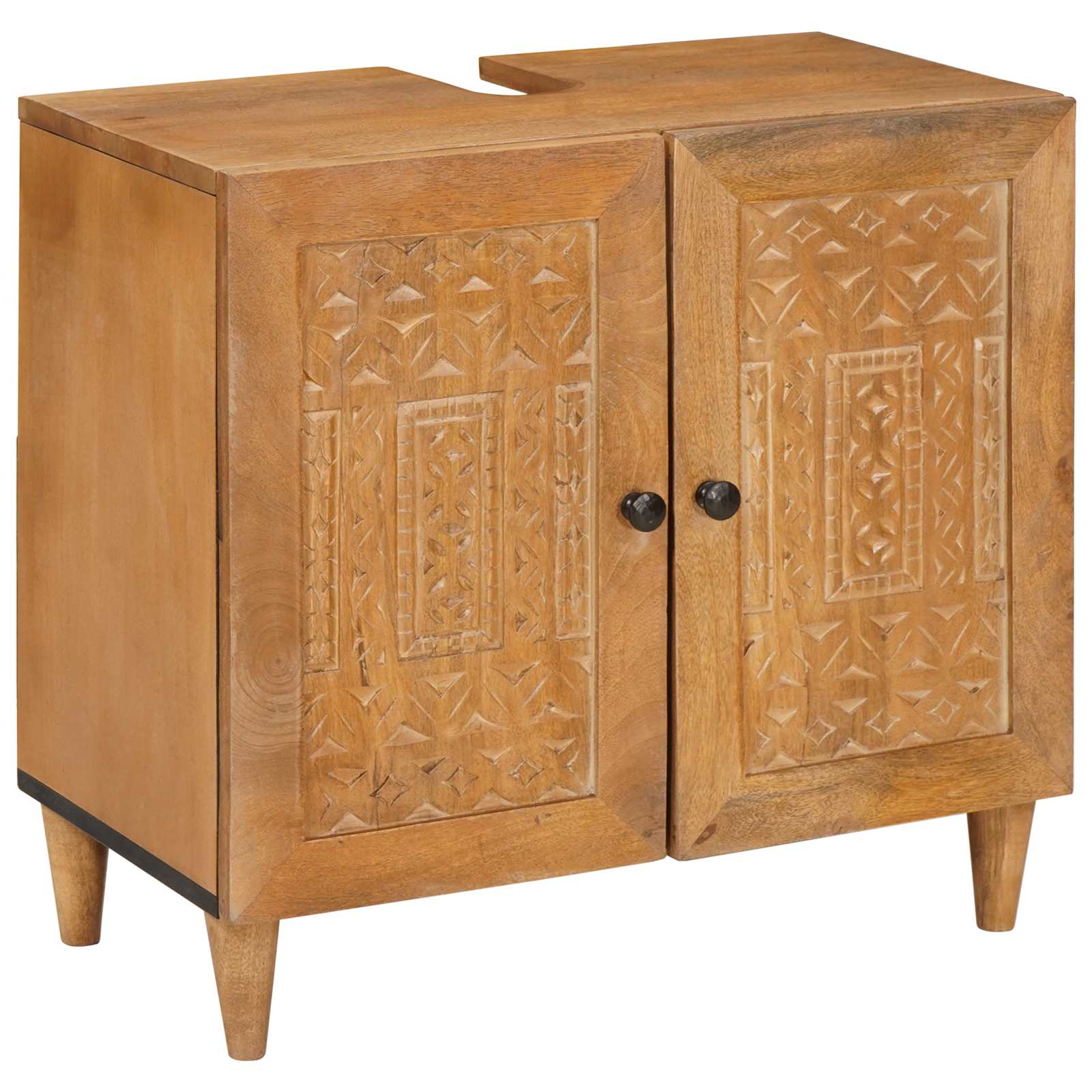 Badkamermeubelset met lade met plank 3 pcs Bruin Bewerkt hout is nu te koop bij PeponiXL, paradijselijk wonen!