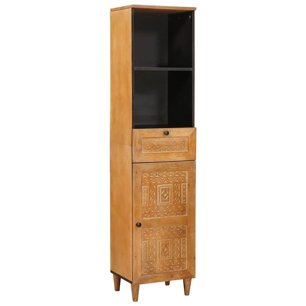 Badkamermeubelset met lade met plank 5 pcs Bruin Bewerkt hout is nu te koop bij PeponiXL, paradijselijk wonen!
