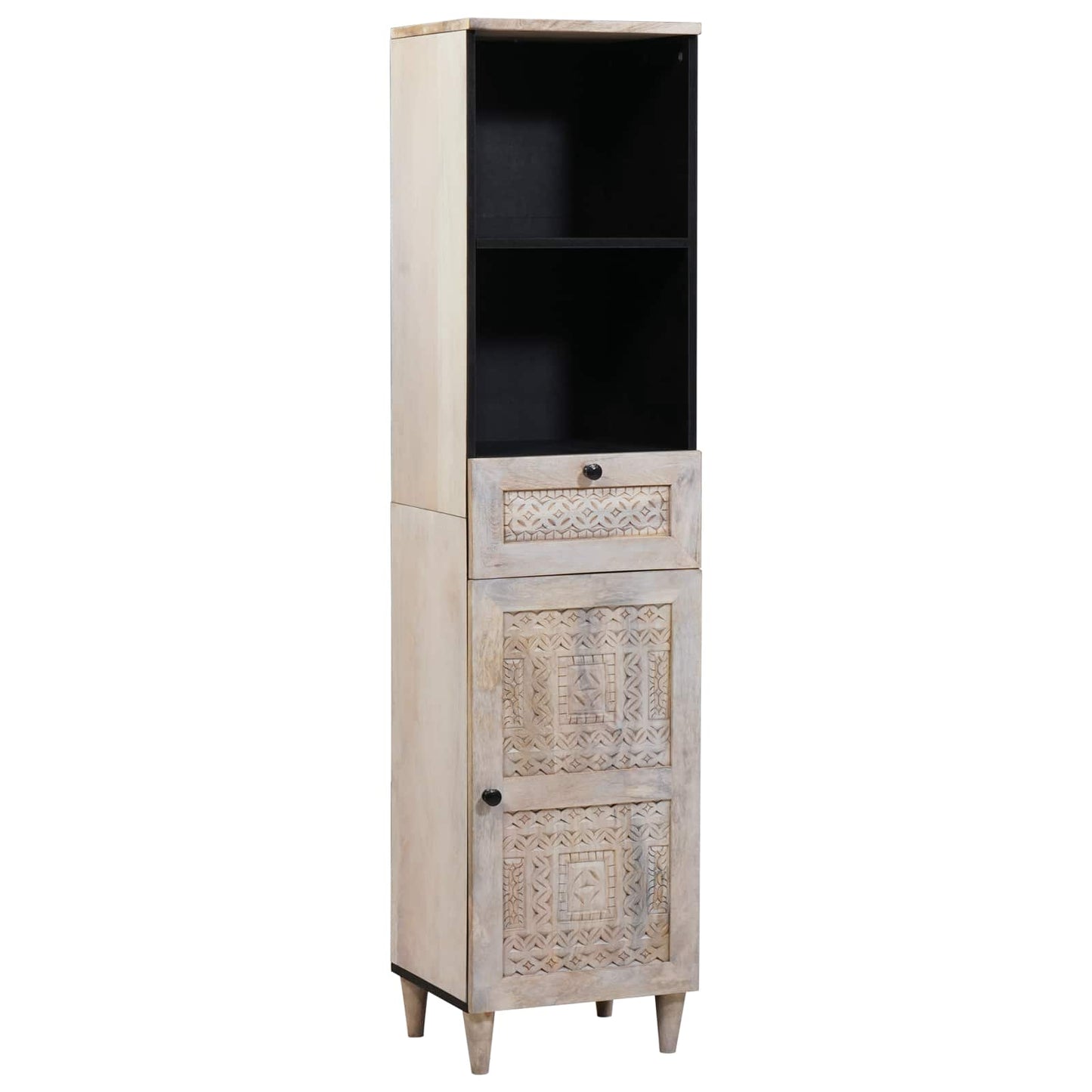 Badkamermeubelset met lade met plank 3 pcs Wit Bewerkt hout is nu te koop bij PeponiXL, paradijselijk wonen!