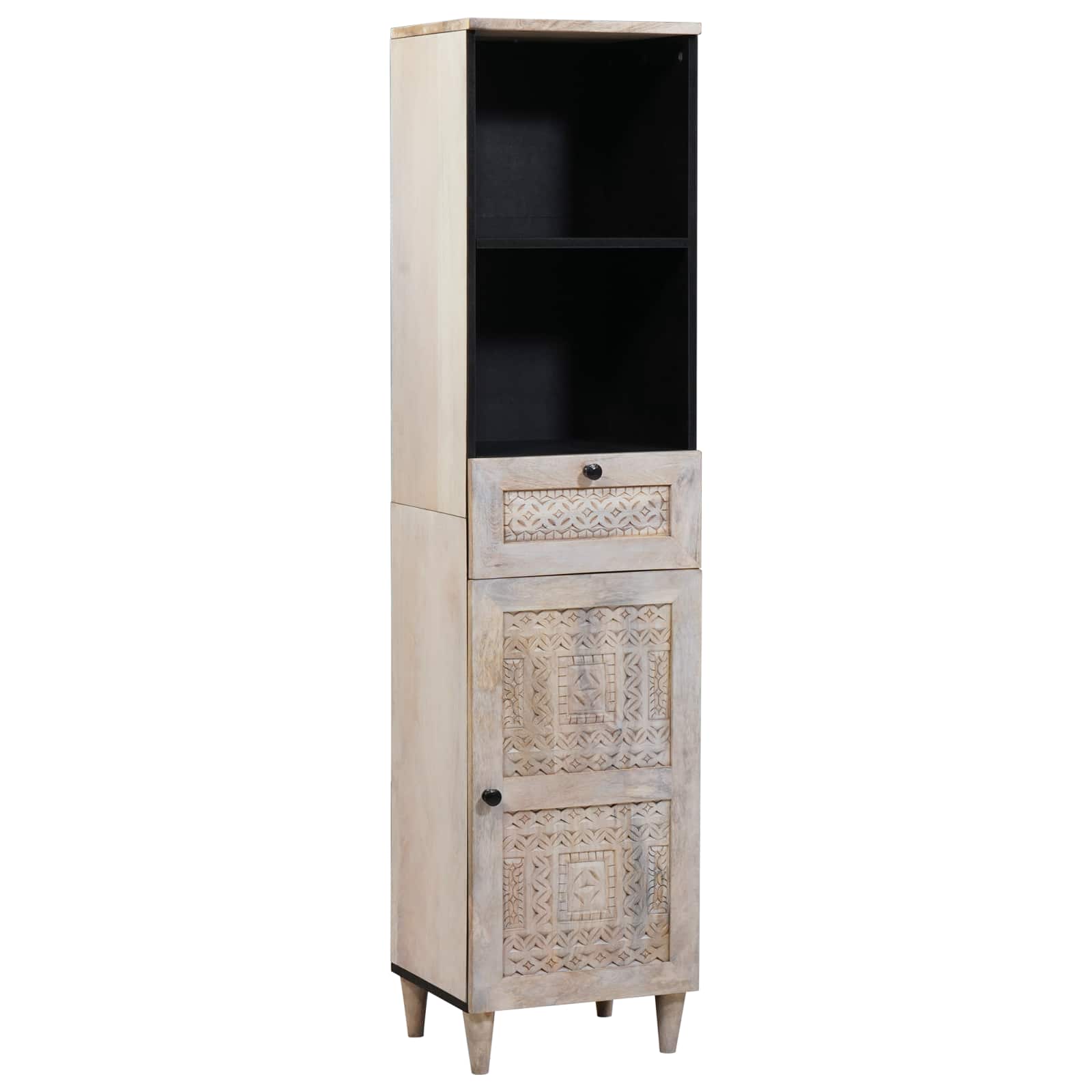Badkamermeubelset met lade met plank 3 pcs Wit Bewerkt hout is nu te koop bij PeponiXL, paradijselijk wonen!