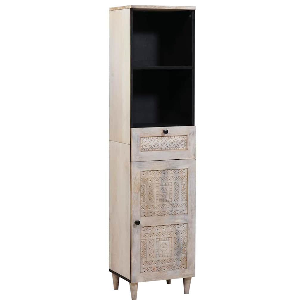 Badkamermeubelset met lade met plank 5 pcs Wit Bewerkt hout is nu te koop bij PeponiXL, paradijselijk wonen!