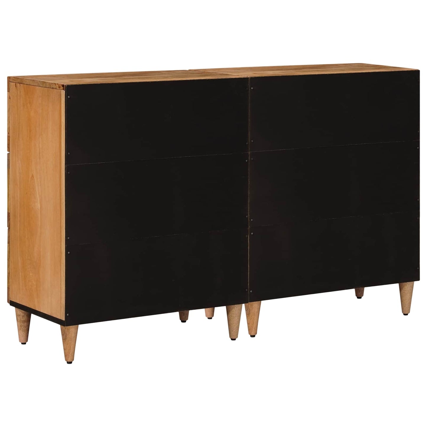 Dressoir 2 pcs Naturel 60 x 33 x 75 cm Massief Mango Hout