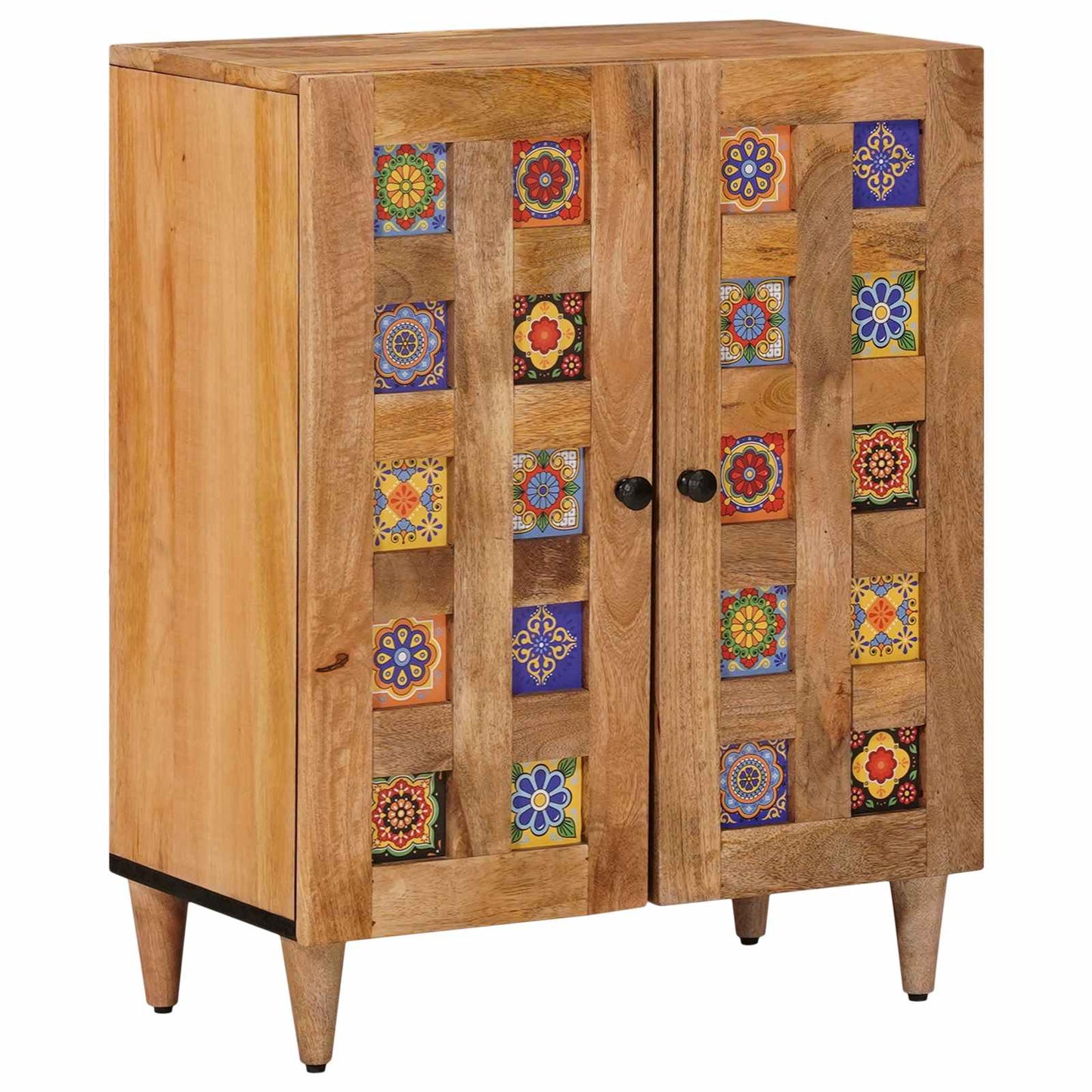 Dressoir 3 pcs Naturel 60 x 33,5 x 75 cm Massief Mango Hout